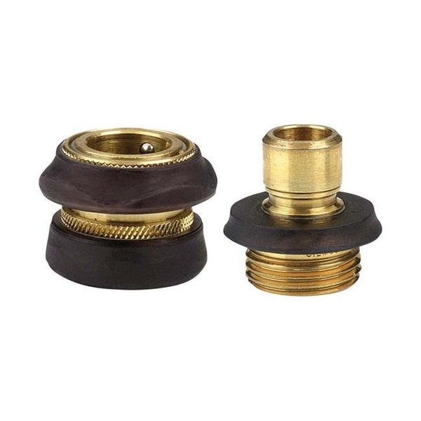 Gilmour Gilmour 7685126 Brass Threaded Male & Female Quick Connector Hose Set 7685126
